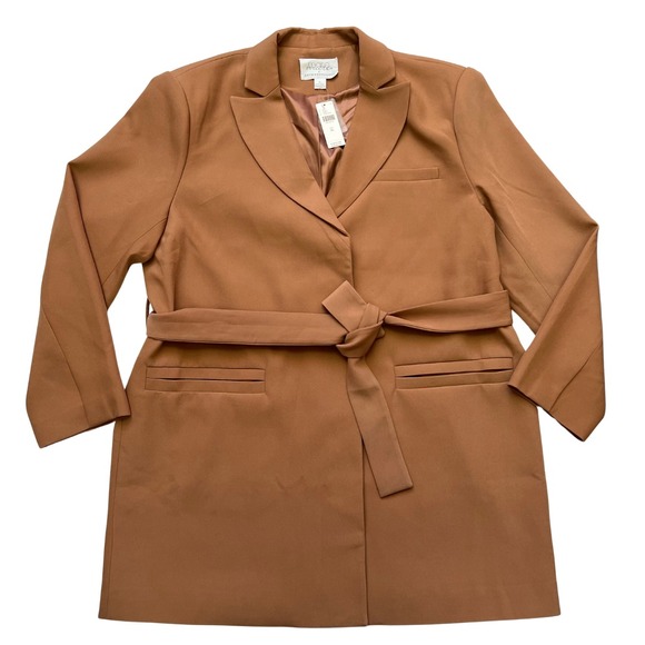Anthropologie Mare Mare Camel Brown Belted Coat Jacket XL NWT $168 Women's